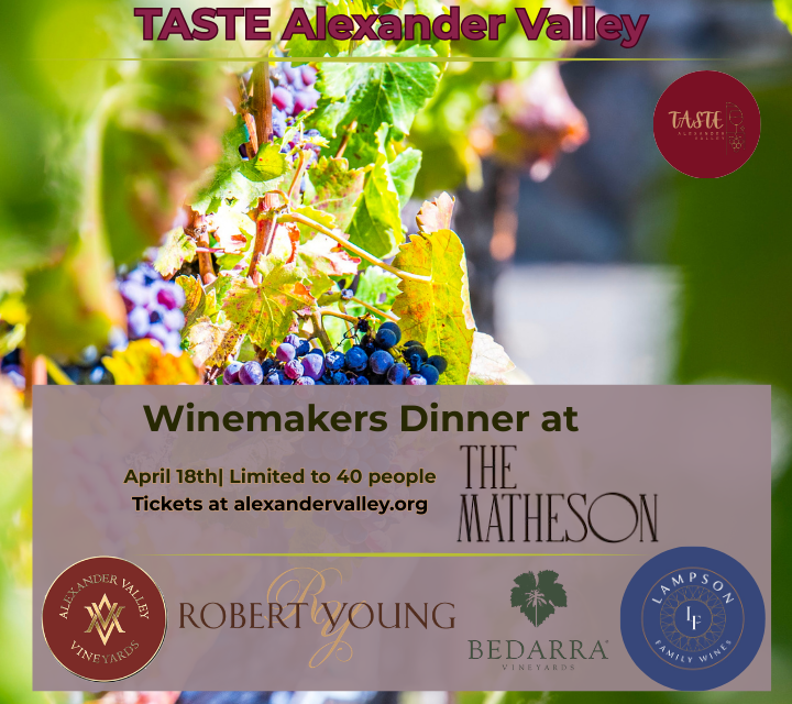 The Vintners Table ~ Matheson Wine-Paired Dinner ~ Hosted by 4 Acclaimed Wine Families